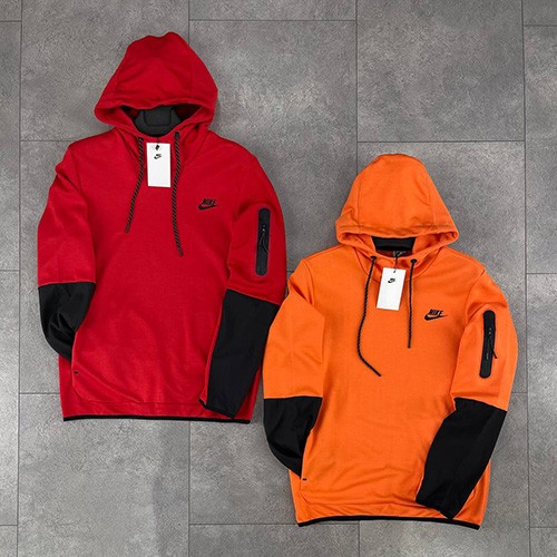 هودی نایکی تک فلیس (NIKE TECH FLEECE HOODIE) رنگ قرمز سایز M