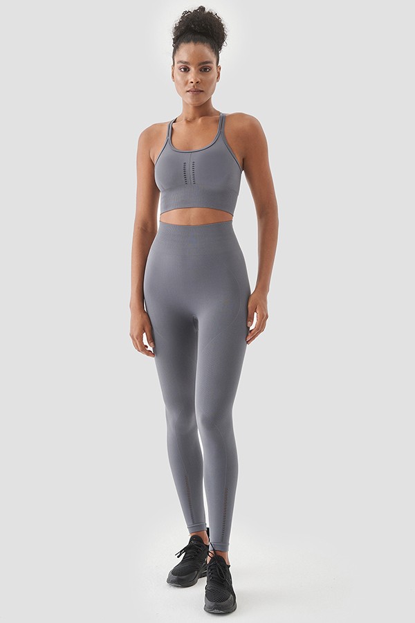 لگ SEAMLESS SUPERSTACY رنگ طوسی سایز L